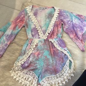 Swim cover up romper